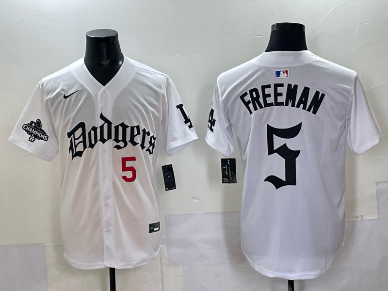 Men Los Angeles Dodgers #5 Freeman white Nike 2025 MLB jersey 0012